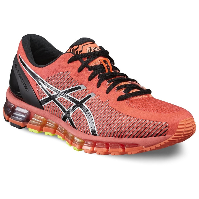 Кросівки жіночі ASICS Gel-Quantum 360 39 EU помаранчеві, чорні, срібні - для бігу