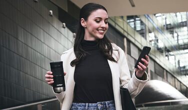 Термокружка Contigo Byron Snapseal 470 мл, нержавіюча сталь, Licorice - герметична, для кави, без BPA