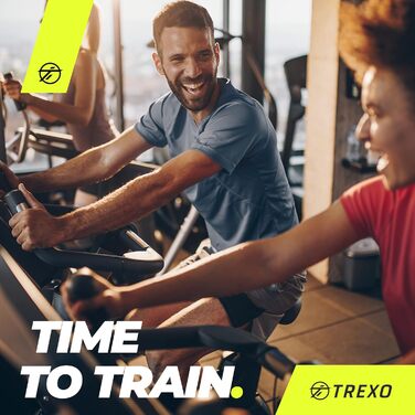 TREXO Hex: Складне тренажерне колесо для дому з комп'ютером, чорне (EB-H01)