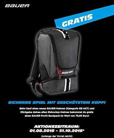 Хокейний шолом BAUER RE-AKT 100 Combo для дітей, червоний
