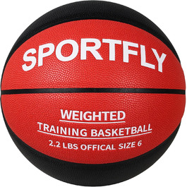 Баскетбольний м’яч Sportfly важкий 1 кг, розмір 6, для тренувань у приміщенні та на вулиці, для розвитку дриблінгу та пасу