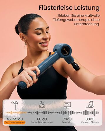 Масажний пістолет Napre з підігрівом та червоною світлотерапією для м'язів спини та шиї, з подовжувальною ручкою та 3 кутами нахилу