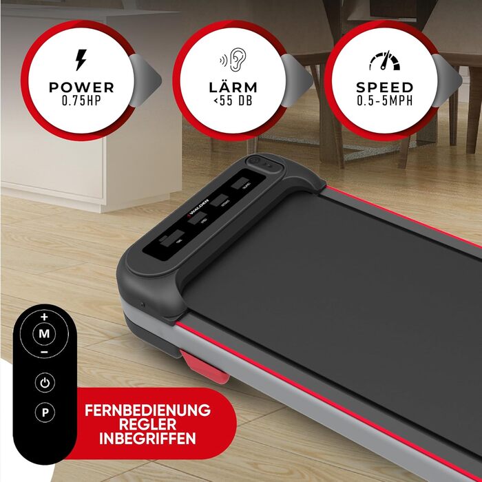 Електричний біговий тренажер Walden F2200 для дому та офісу, ультратонкий та вузький