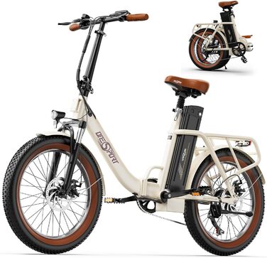 Електровелосипед OT16-2 для дорослих, складаний 20 дюймів, міський e-bike для ком'ютингу з Bluetooth, 3 режими, мотор 250W, знімний акумулятор 48V 17Ah