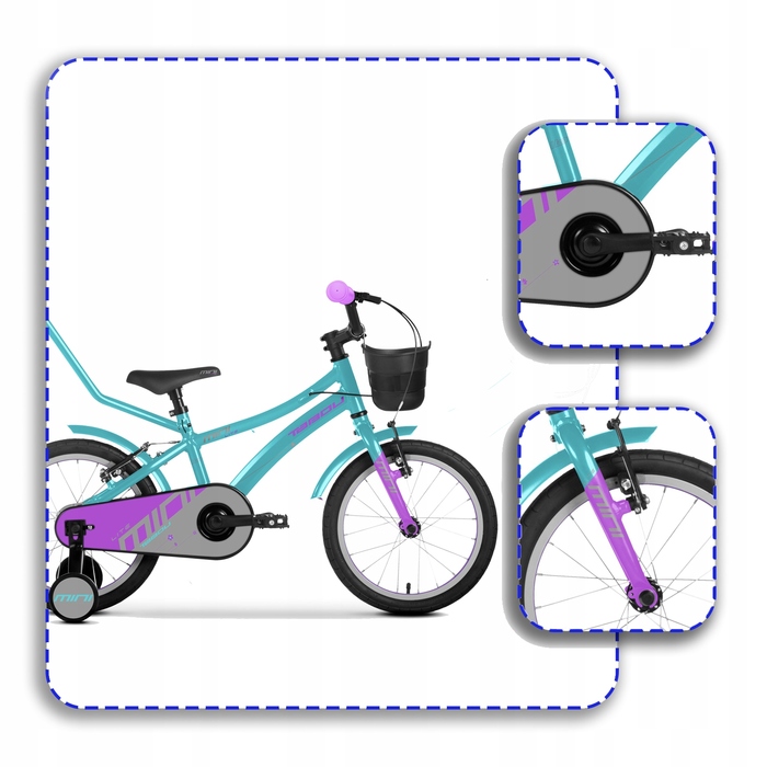 Дитячий велосипед Tabou Mini Lite 16 дюймів, алюміній, багатокольоровий, 6,5 кг