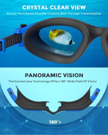 Дитячі окуляри для плавання OMID P2mini з поляризацією, блакитні (6-14 років)