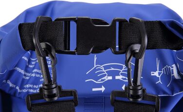 Водонепроникний мішок Cressi Dry Bag для дайвінгу, плавання, риболовлі, водних видів спорту, кемпінгу та сноубордингу, 20 літрів, синій (з блискавкою)