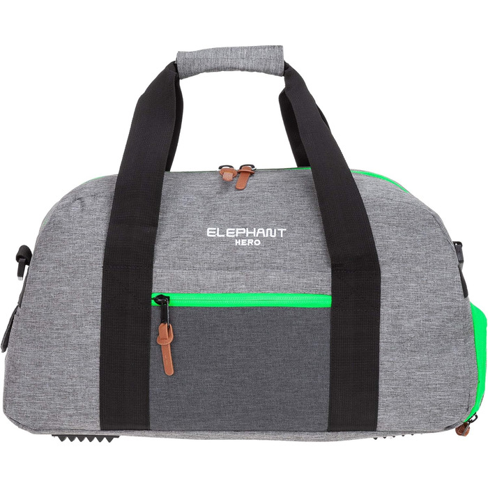 Спортивна сумка Elephant Hero Signature з відділенням для взуття, для хлопців, дівчат, жінок і чоловіків, сіро-зелена