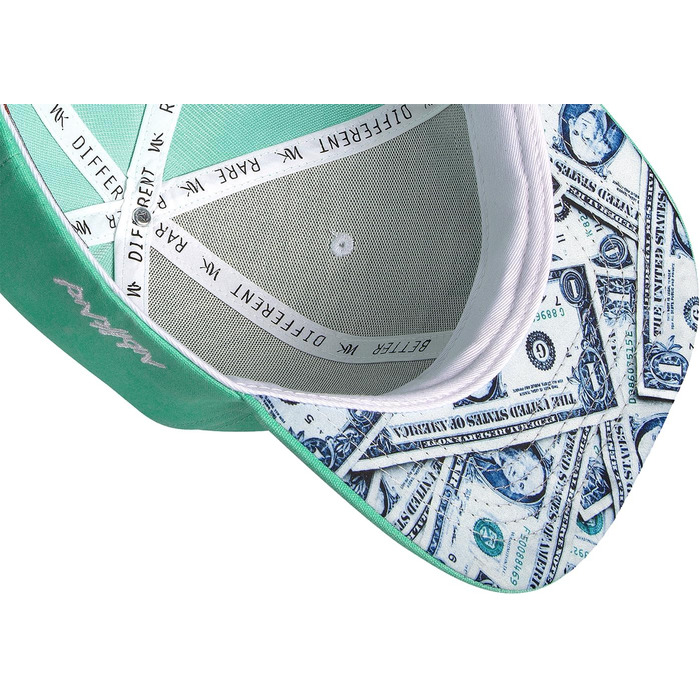 Кепка-снэпбек Nebelkind з принтом Winkekatze, унісекс, регульований розмір, м'ятно-зелена, стильна бейсболка в стилі streetwear