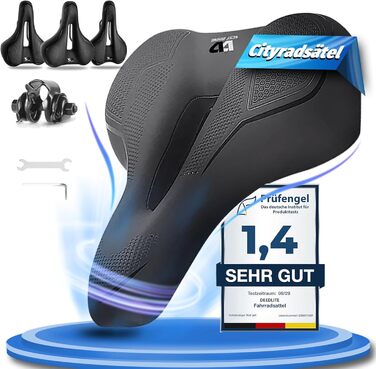 Deedlite Велосипедне сідло Premium Universal Pro 3.0 – комфортне м’яке сідло з пам’яттю форми для міських та гірських велосипедів, проти болю, преміум якість