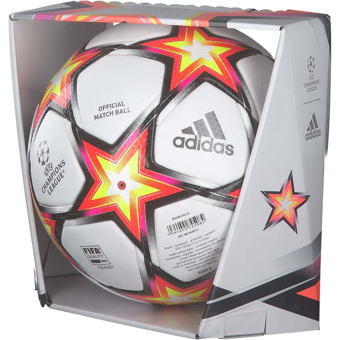 Футбольний м’яч adidas UCL Pro PS, унісекс, білий/червоний/чорний, розмір 5, офіційний матчевий