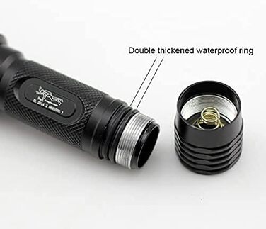 WESLITE Захисна налобний ліхтар для дайвінгу, LED налобний ліхтар 1800 Люмен, водонепроникний (IPX-8) для підводного плавання, 4 режими, 100м глибина, з акумулятором та зарядним пристроєм