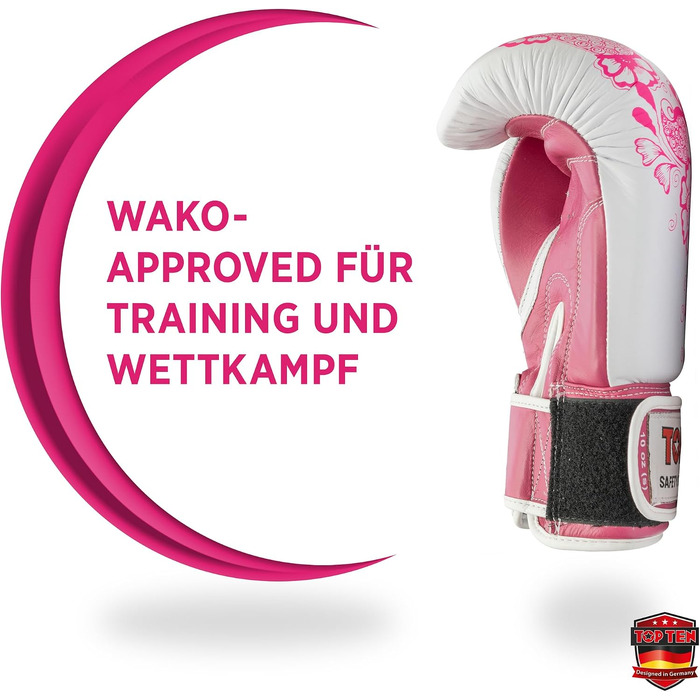 Боксерські рукавички для жінок 'Ultimate Woman Fight', біло-рожеві, 10 oz