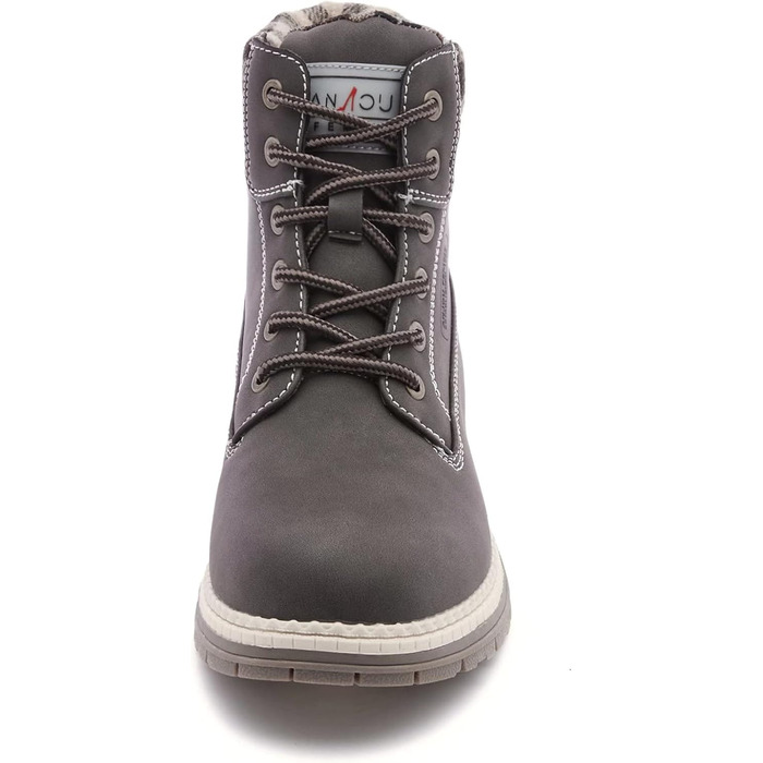 Черевики для туризму та зимові черевики ANJOUFEMME для жінок, водонепроникні та теплі зимові черевики для активного відпочинку, трекінгу та зимових прогулянок (42 EU, Коричневий)