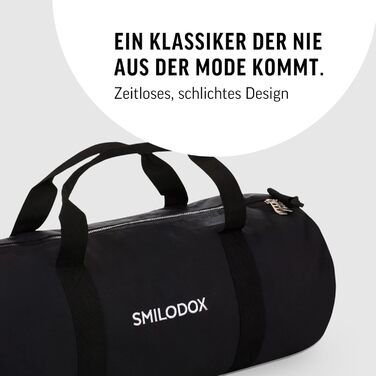 Спортивна сумка Smilodox Classic 2.0 чорна, унісекс, для тренувань, фітнесу, спортзалу та подорожей з багатьма відділеннями, ручна та плечова