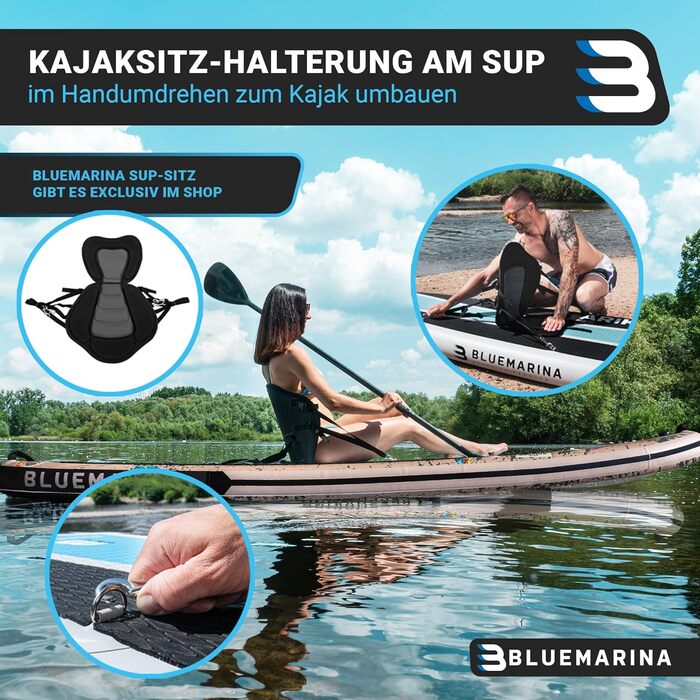 Надувна SUP-дошка Bluemarina Ariki Tiki 325x86x15 см, 5 років гарантії, комплект для сапбордингу, вантажопідйомність до 140 кг