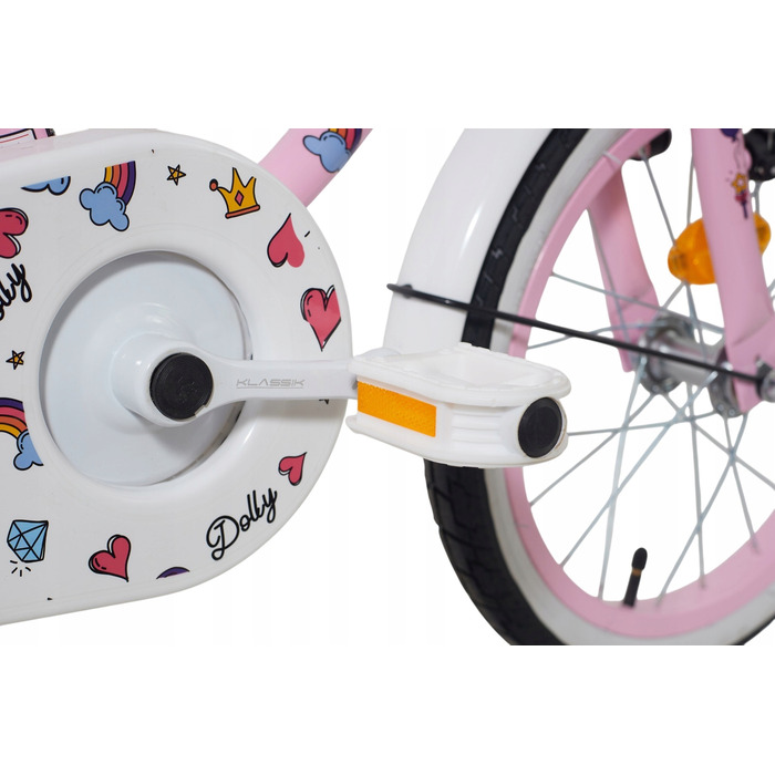 Дитячий велосипед 16 дюймів для дівчинки з ручкою-штовхачем, бічними колесами та кошиком Kimet