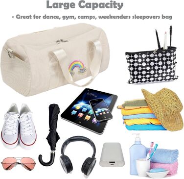 Сумка для балету для дівчаток, танцювальна сумка, дитяча спортивна сумка, сумочка для дівчаток (біла)