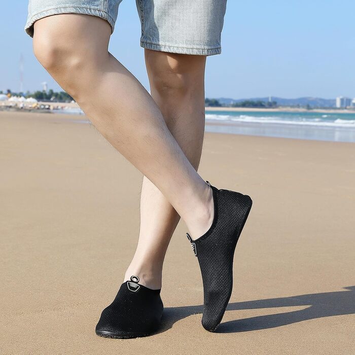 Шкарпетки для плавання та водних видів спорту Sixspace: чоловічі та жіночі, швидковисихаючі, з неопрену, розмір 34-47, чорний