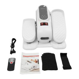 Еліпсотренажер електричний, міні-еліпсотренажер з пультом дистанційного керування та неслизьким килимком, 12 швидкостей, тихий, для офісу, підлітків, людей похилого віку (білий)