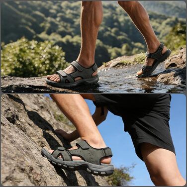 Чоловічі сандалі ARRIGO BELLO для трекінгу та відпочинку, сірі, розмір 43 EU