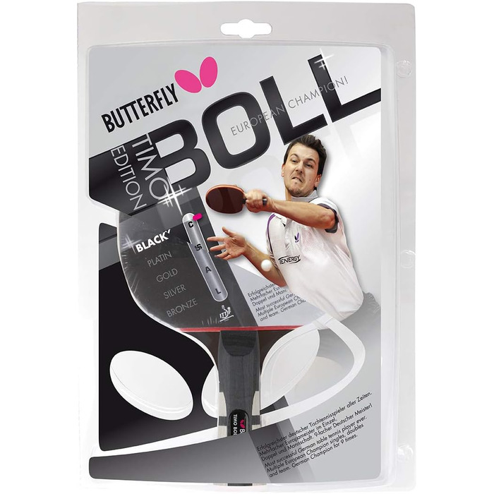 Набір для настільного тенісу Butterfly Timo Boll Black: ракетка та чохол, професійний тенісний комплект