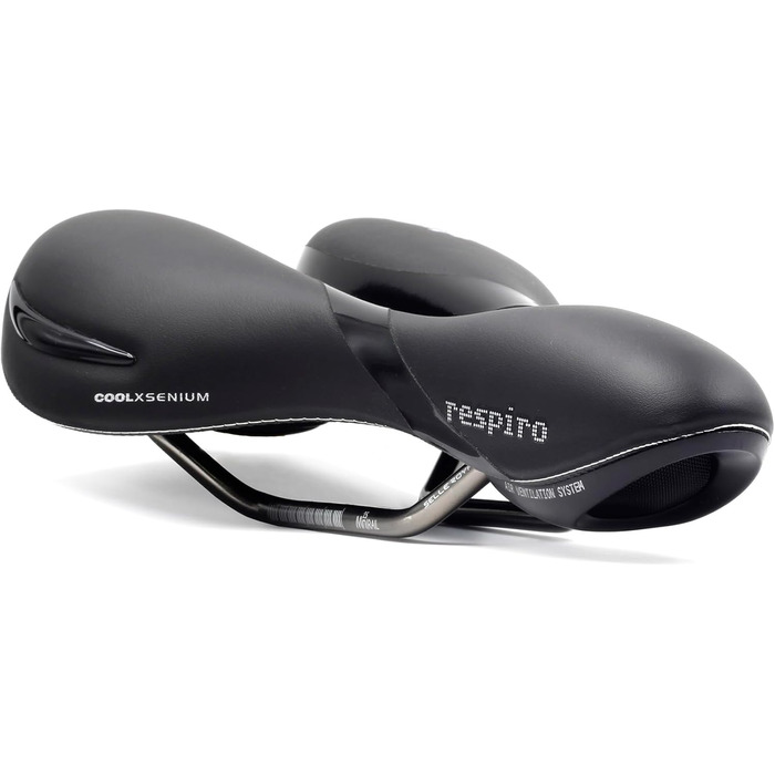 Велосипедне сідло Selle Royal Respiro Soft Athletic чорне 25,6 x 22,7 см