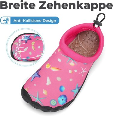 Дитячі шкарпетки-капці для плавання Mishansha: дихаючі, швидковисихаючі, антиковзкі, розмір 24-35, блакитний/рожевий