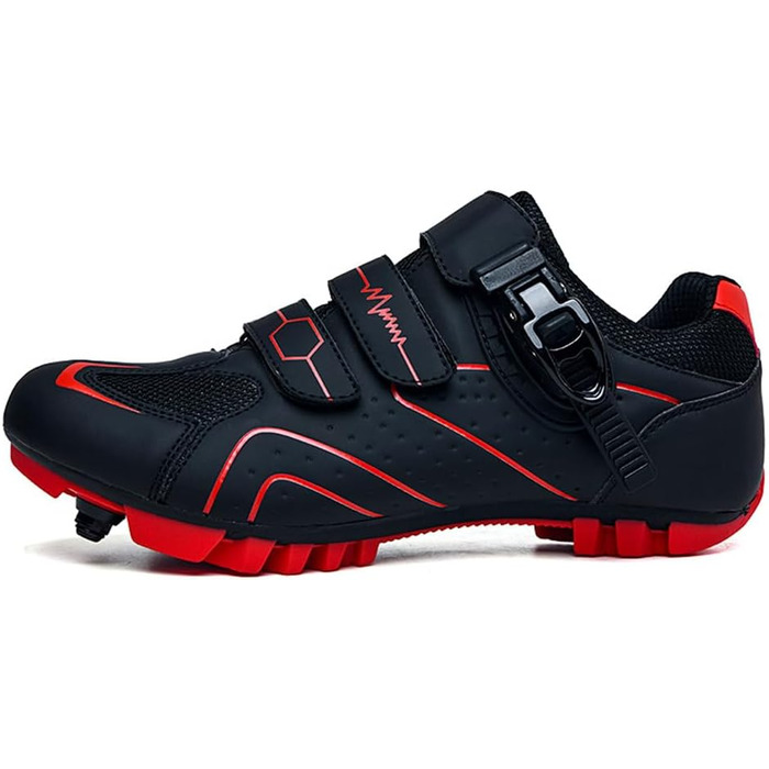 Велосипедні черевики для чоловіків та жінок, MTB, Radsport, Mountainbike, кросівки, дихаючі, outdoor, SPD сумісні, 44 EU, червоні