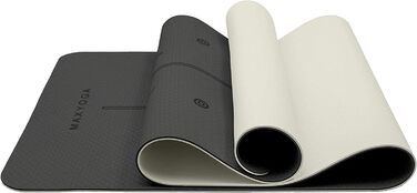 Йога-мат MAXYOGA з екологічного TPE, 183x61x0,6 см для фітнесу, пілатесу та гімнастики