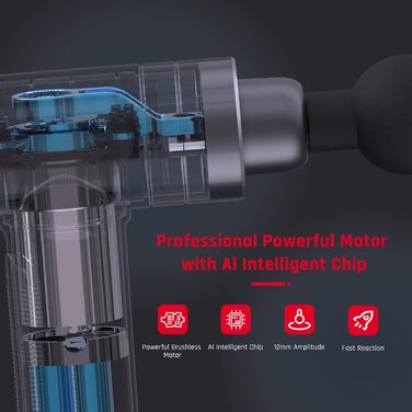 Електричний масажер для м'язів, глибокого впливу, портативний, тихий - ідеальний подарунок для жінок та чоловіків