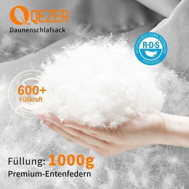 Сплячий мішок пуховий зимовий, 600FP+ Premium, 12°C -24°C, 3-4 сезони, для кемпінгу, трекінгу, походів, оранжевий