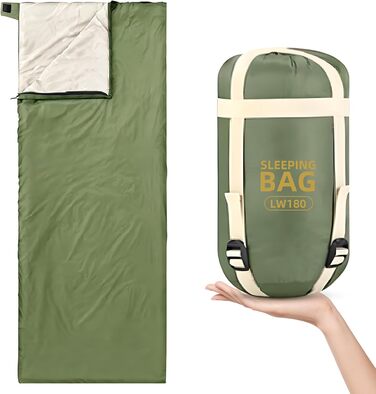 Легкий літній спальний мішок, 680г, 190 x 75 см, компактний, для кемпінгу
