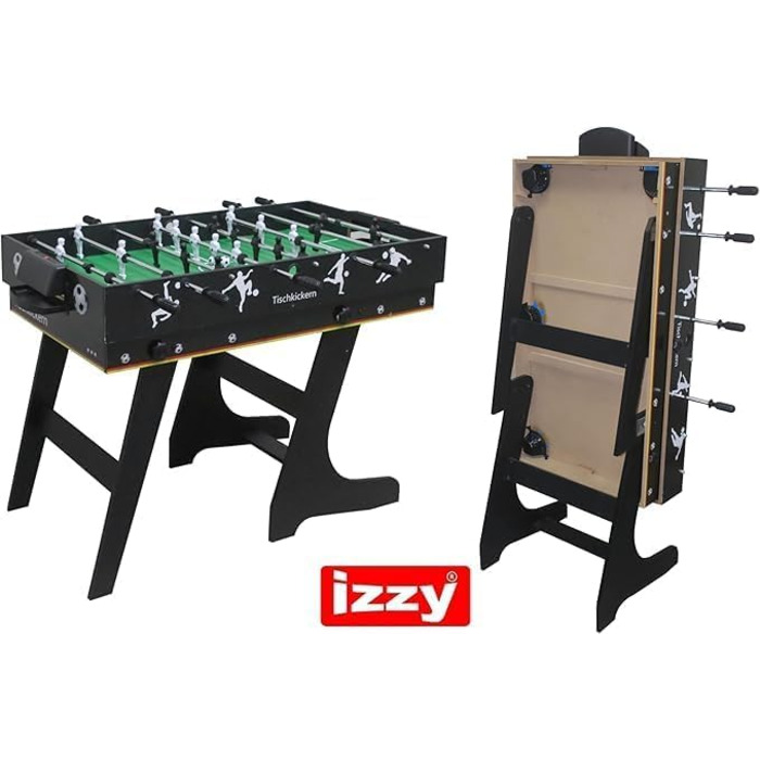 Izzy 4-в-1 багатофункціональний ігровий стіл: футбол, більярд, теніс, аерохокей