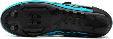 Чоловічі велосипедні черевики для катання на гірському велосипеді, Outdoor, MTB, сумісні з SPD підошвами та платформою, дихаючі, 43 EU, блакитний