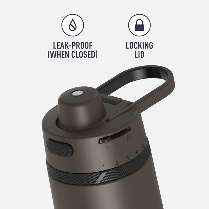 Термос-пляшка THERMOS ALTA, нержавіюча сталь, 680 мл, чорна