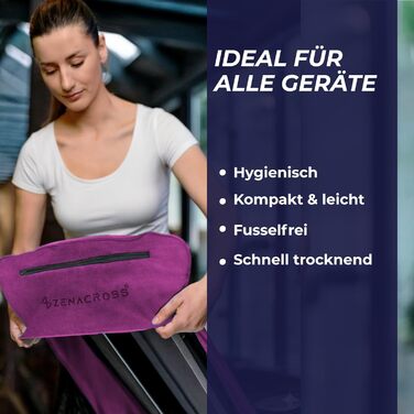 Рушник для фітнесу з мікрофібри 120x50 - швидковисихаючий, з кишенею на блискавці, м'який спортивний рушник для спортзалу та тренажерного залу (120 x 50 см, Бордовий)