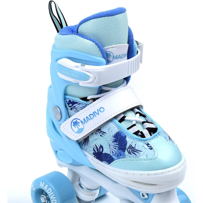 Роликові ковзани MADIVO Love Kinder для дівчаток, регульовані, 30-33, блакитні