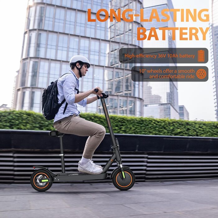 Електросамокат E-Scooter M2 Max, запас ходу 35 км, 10'' колеса, складаний, для міста та ком'ютерів