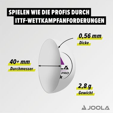 Набір тенісних м'ячів JOOLA 3-Star PRO, 40+ мм, 12 шт.