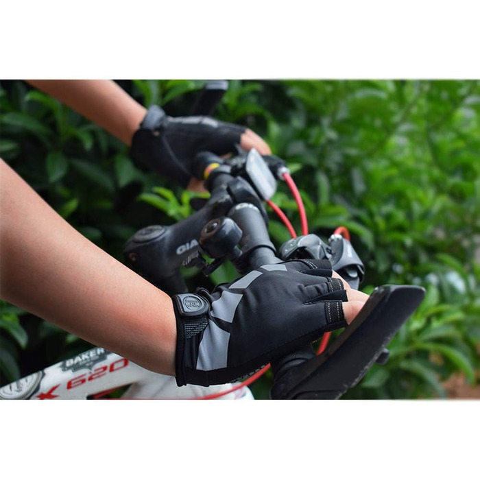 Рукавички для велосипеда чоловічі/жіночі літні, для гірського велосипеда, шосе, трекінгу, альпінізму (чорний, сірий, XL)