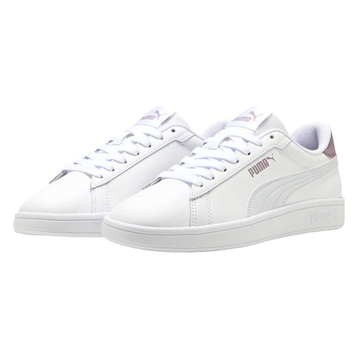 Кросівки Puma Smash 3.0 LS унісекс (38.5 EU, Puma White Silver Mist Plum Jam)