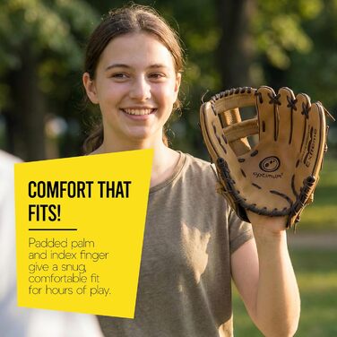 Бейсбольна рукавиця Optimum Extremer для лівші, дитяча: глибока кишеня, м'яка підкладка, захист зап'ястя