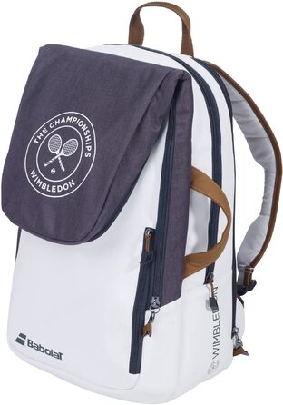 Рюкзак тенісний Babolat Pure Wimbledon біло-сірий для ракет та аксесуарів