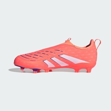 Дитячі футбольні бутси adidas Predator League без шнурівків для гри на твердому ґрунті (33.5 EU, Signal Coral Cloud White Beam Orange)