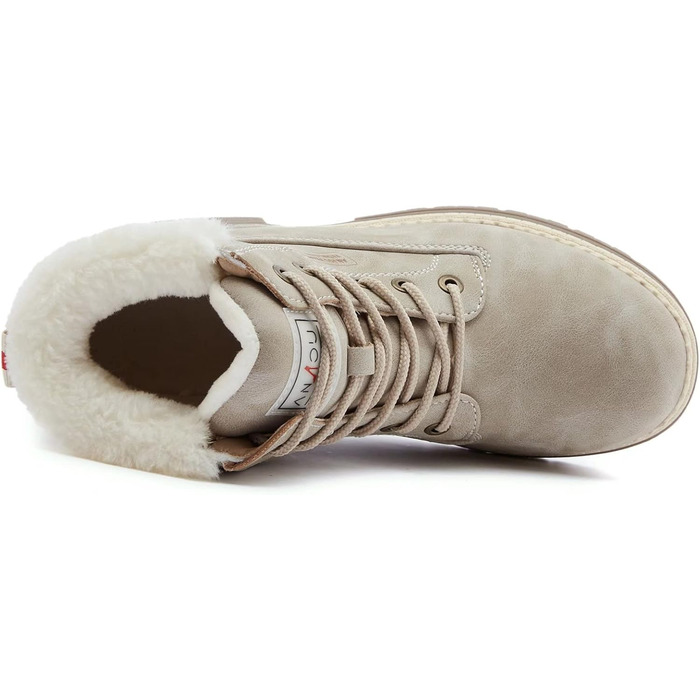 Черевики для ходьби ANJOUFEMME для жінок, зимові черевики, водонепроникні та теплі, для активного відпочинку, трекінгу та зимової ходьби, 40 EU, колір: сірий з хутром