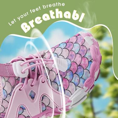 Дитячі шльопанці IceUnicorn для плавання та прогулянок: дихаючі, підошва без шкарпеток, рожеві (35 EU)