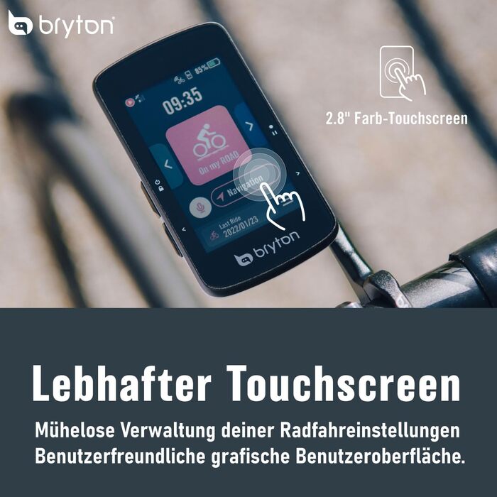 Велокомп'ютер Bryton Rider 750SE з GPS, 2.8'' кольоровий сенсорний екран, офлайн карта ЄС, навігація