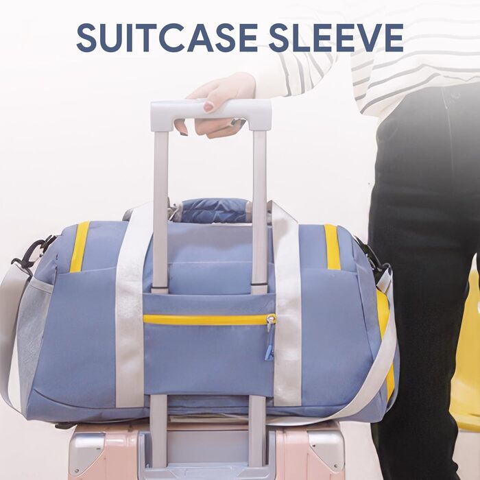 Спортивна сумка для жінок, велика, XL, 52x24x27 см, для спортзалу, подорожей, вихідних, клініки (біла)