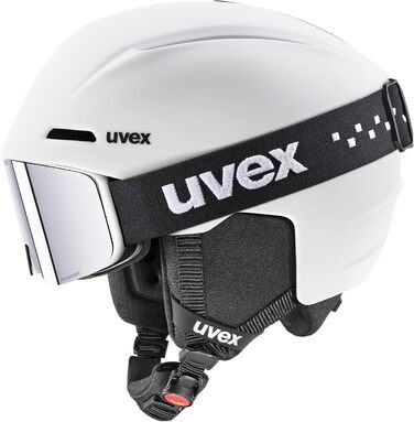 Дитячий лижний шолом і маска uvex S56s317, 51-55 см, білий матовий